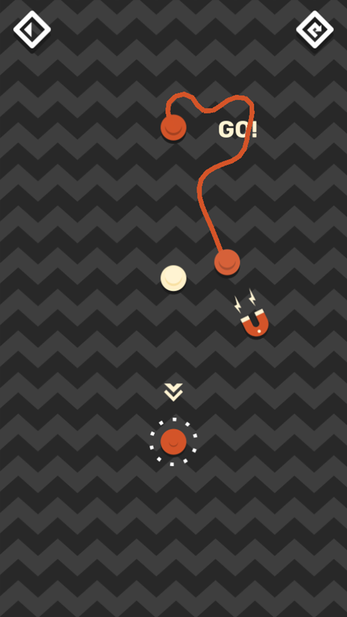 Red Rope Game Level Play Screenshot.