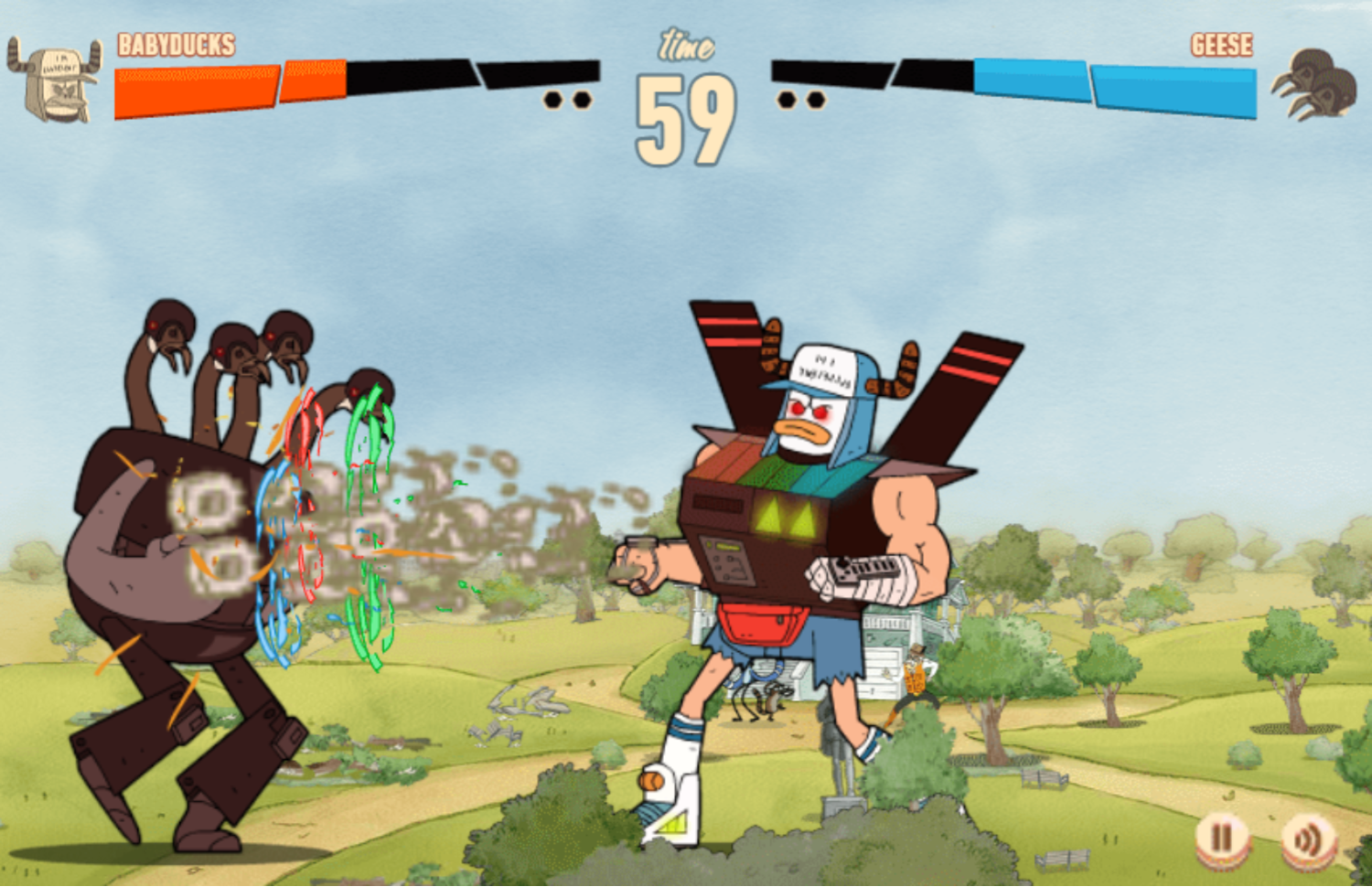 Regular Show Battle of the Behemoths Game Play Screenshot.