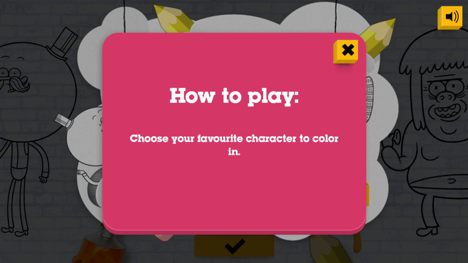 Regular Show Color In Game How To Play Screenshot.