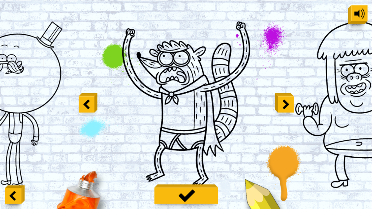 Regular Show Color In Game Select Artwork Screenshot.