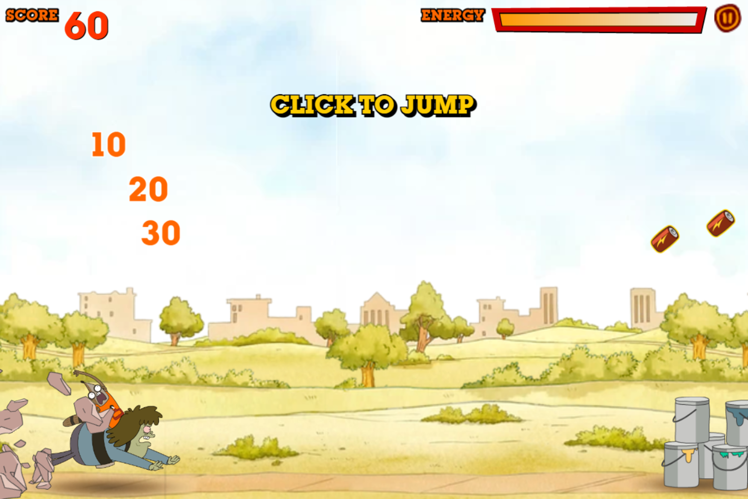 Regular Show Ride Em Rigby Game How To Jump Screenshot.