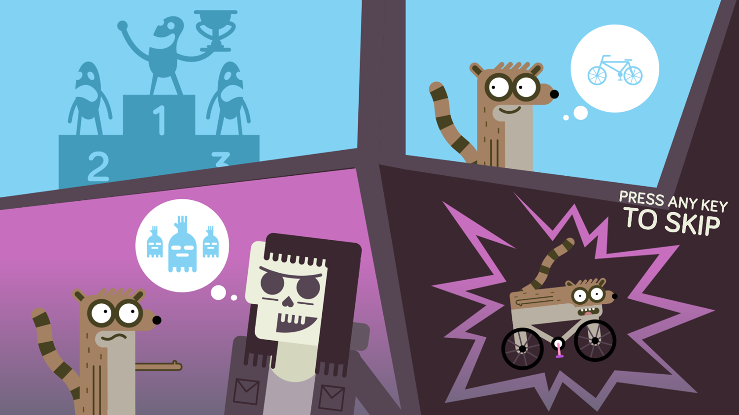 Regular Show Rigbmx Game Introduction Screenshot.