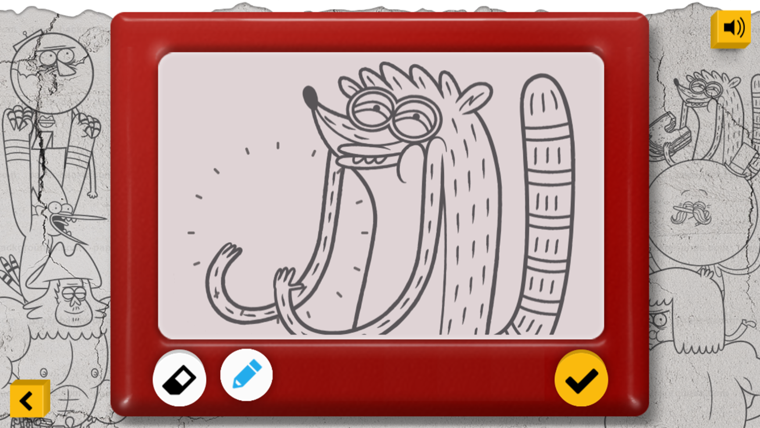 Regular Show Storyboard Game Blank Scene Screenshot.