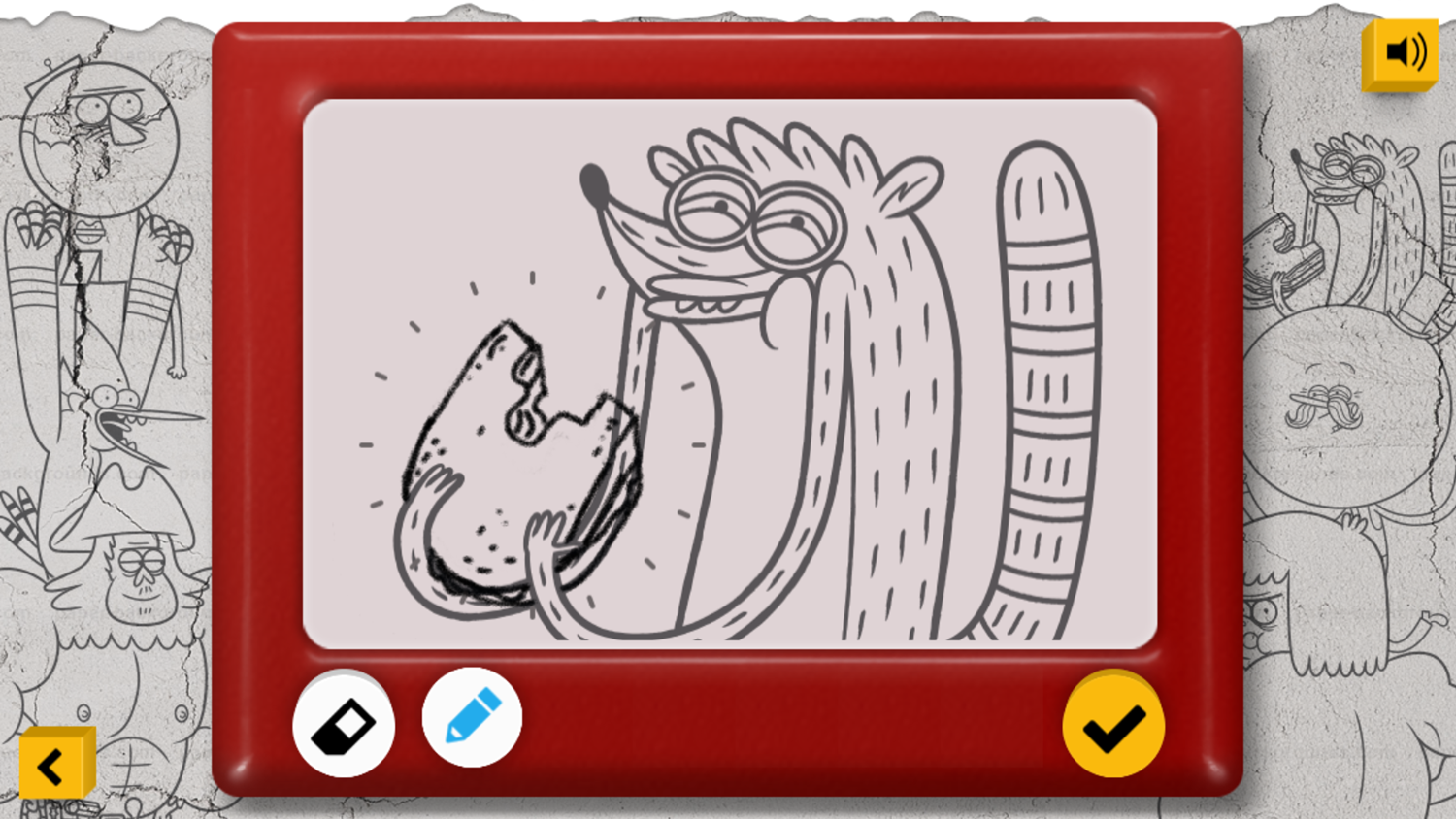 Regular Show Storyboard Game Sketched Scene Screenshot.