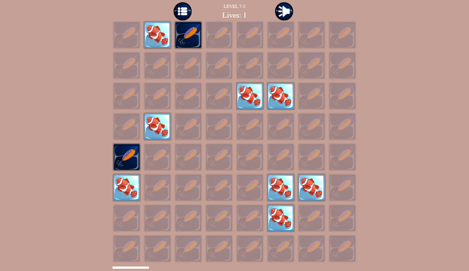 Remember Fish Position Game Progress Screenshot.