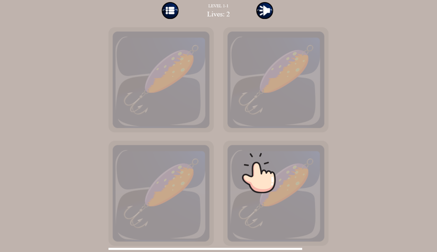 Remember Fish Position Game Start Screenshot.