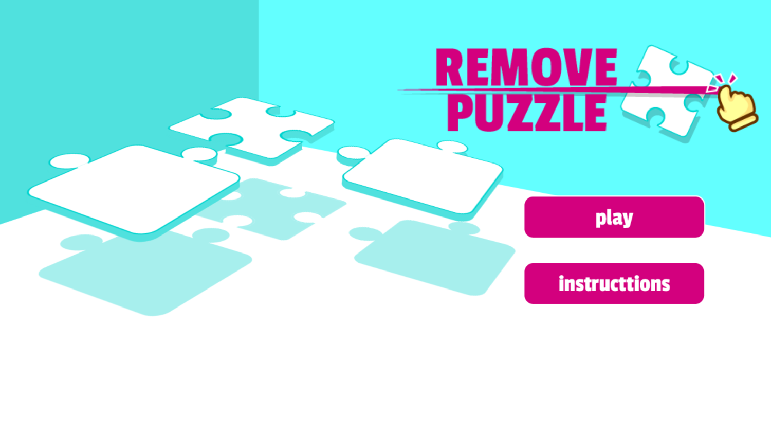 Remove Puzzle Game Welcome Screen Screenshot.