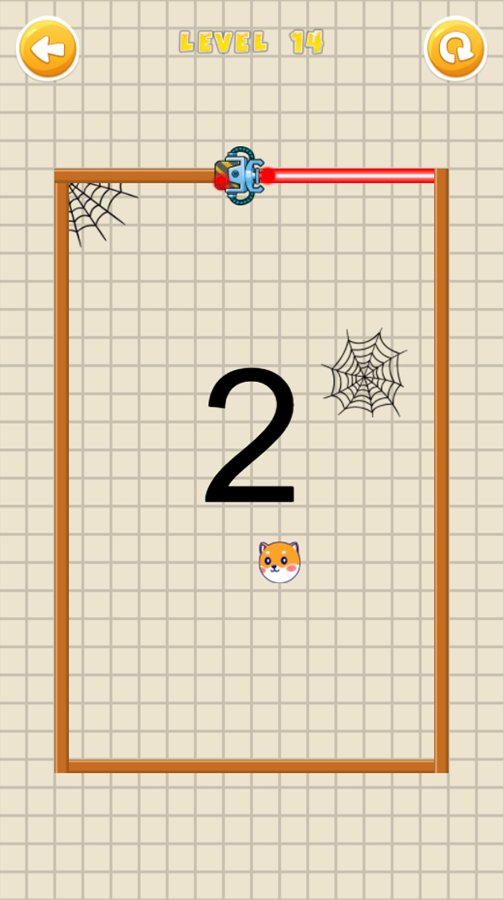 Rescue Dog Puzzle Game Level with a Spider Web Screenshot.