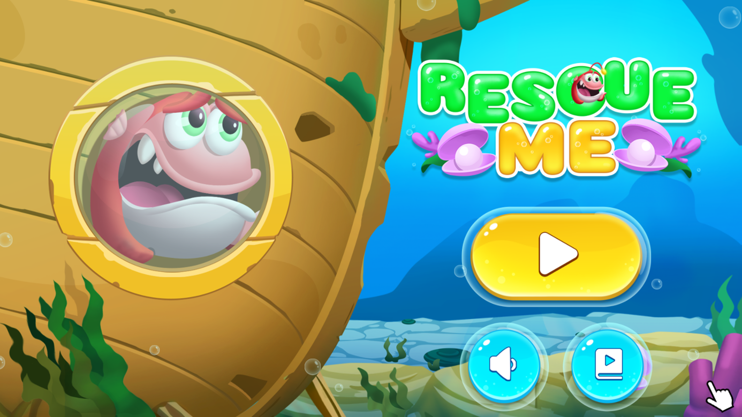 Rescue Me Game Welcome Screen Screenshot.