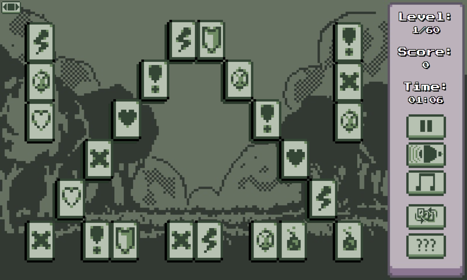 Retro Mahjong Game Level Start Screenshot.