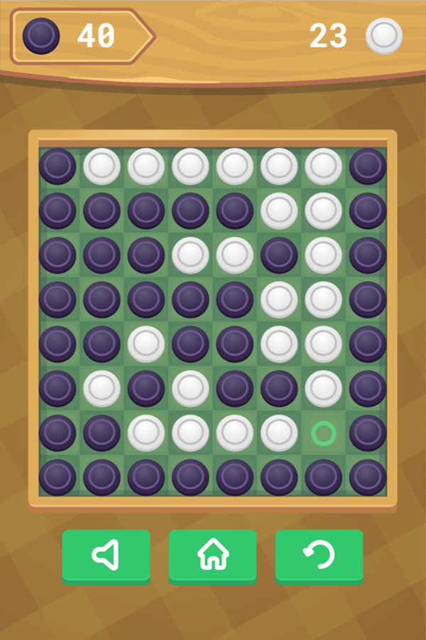 Reversi Gameplay Screenshot.