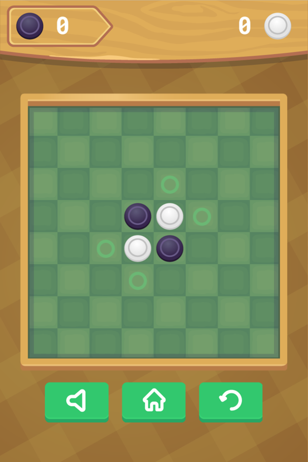 Reversi Game New Board Layout Screenshot.