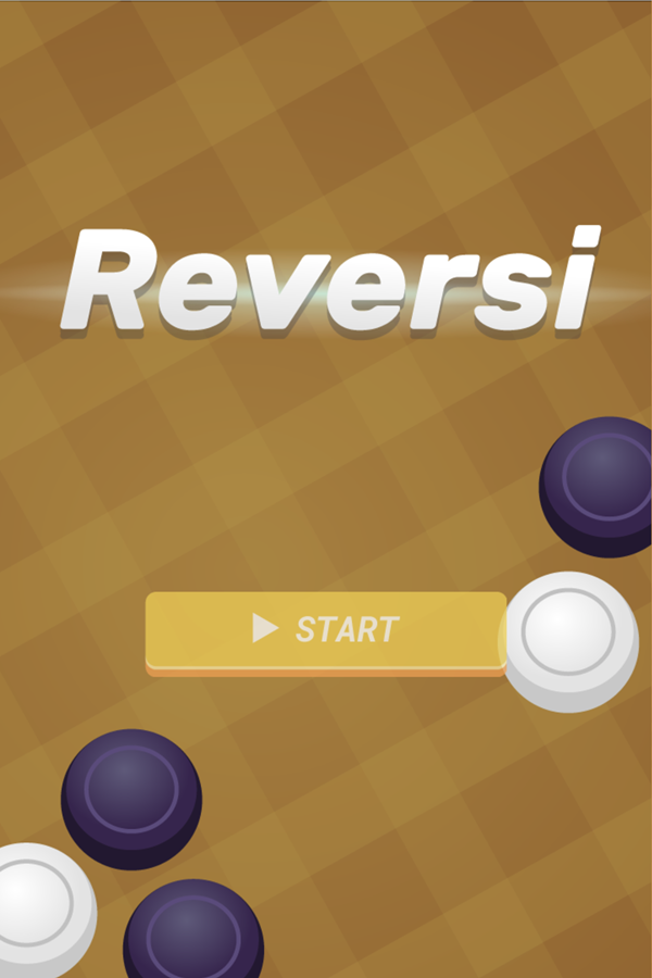 Reversi Game Welcome Screen Screenshot.