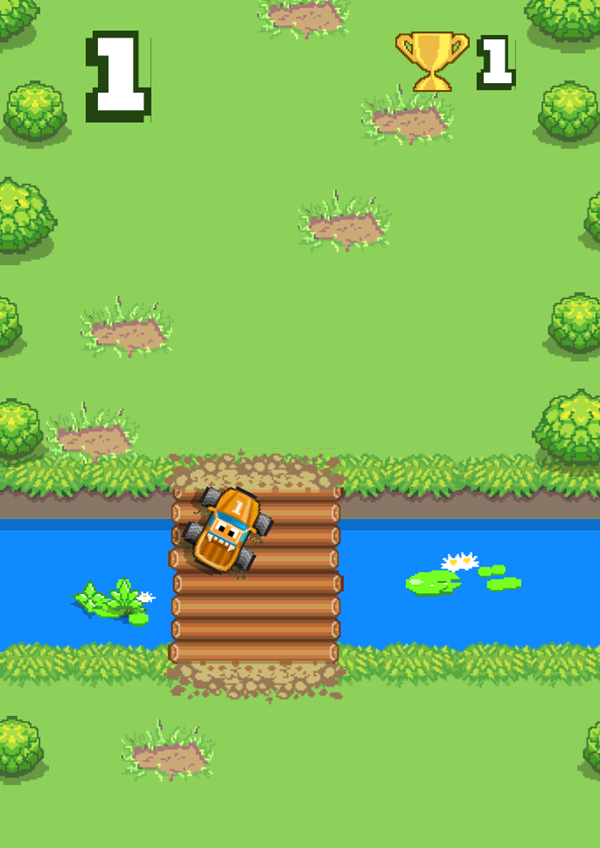 Ribbit Racer Game Play Screenshot.