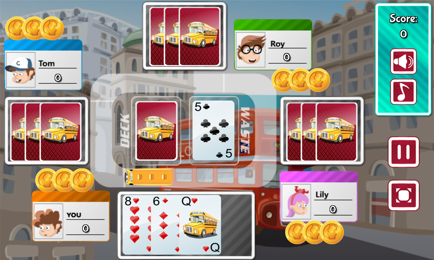 Ride the Bus Game Screenshot.