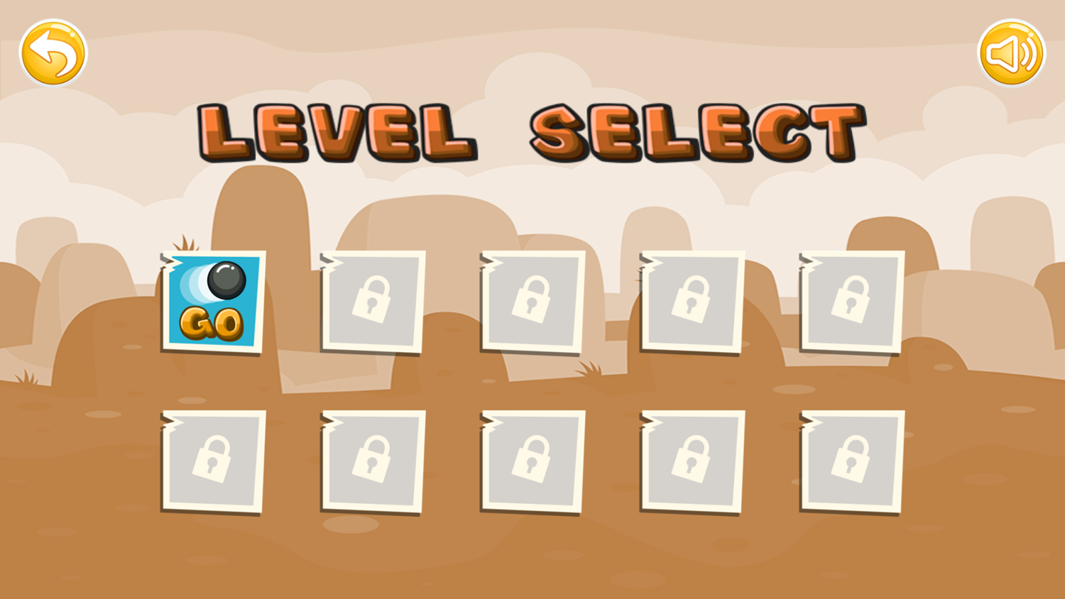 Right Shot Game Level Select Screenshot.