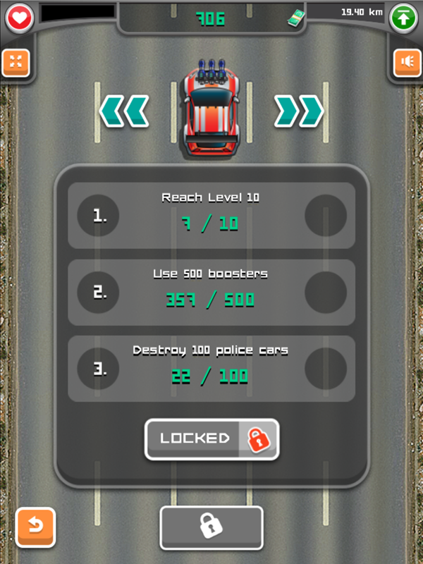 Road Fury Game Locked Vehicle Screenshot.