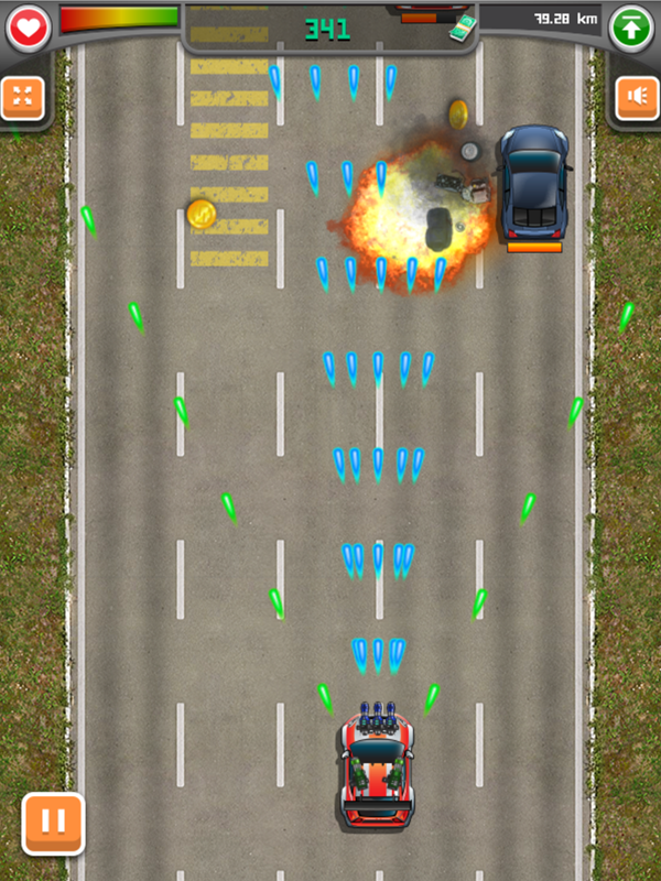 Road Fury Game Third Car Screenshot.