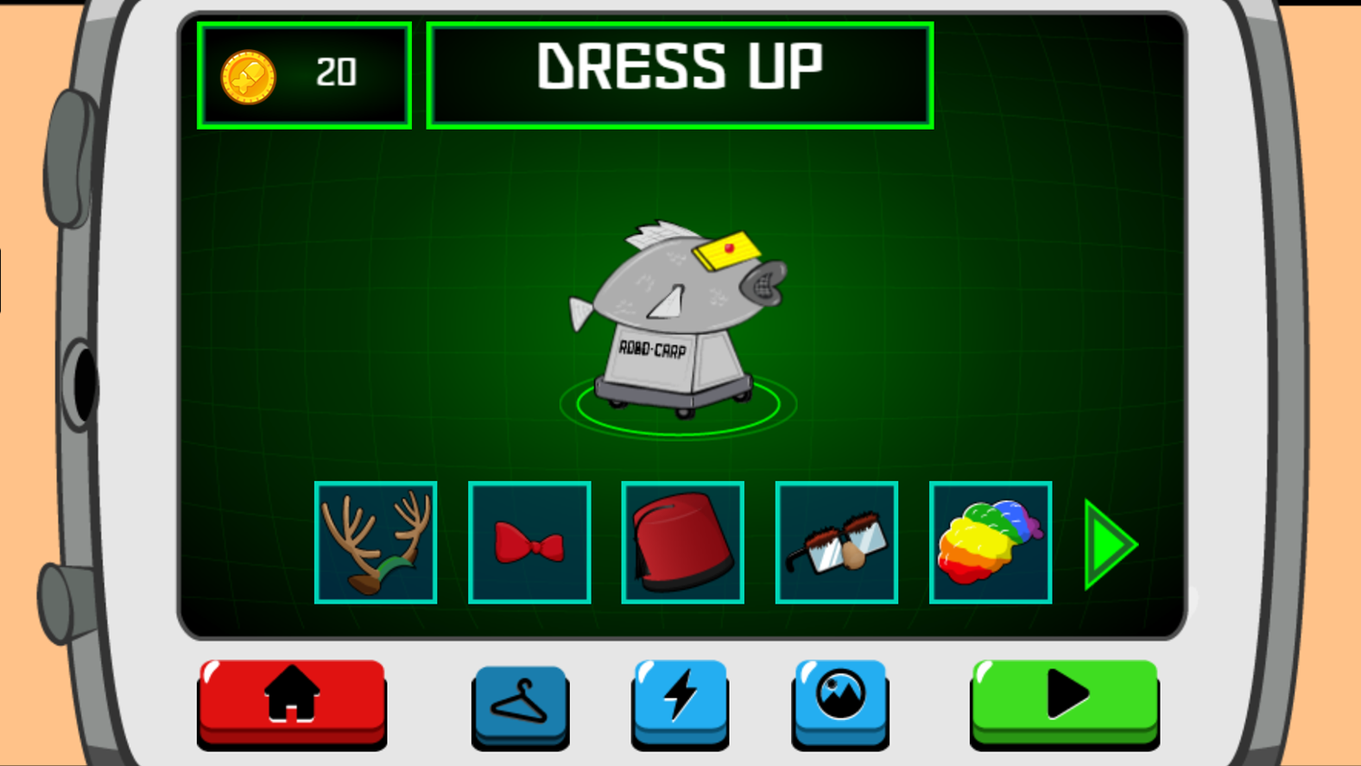 Robo-Carpe Diem Game Dress Up Screenshot.