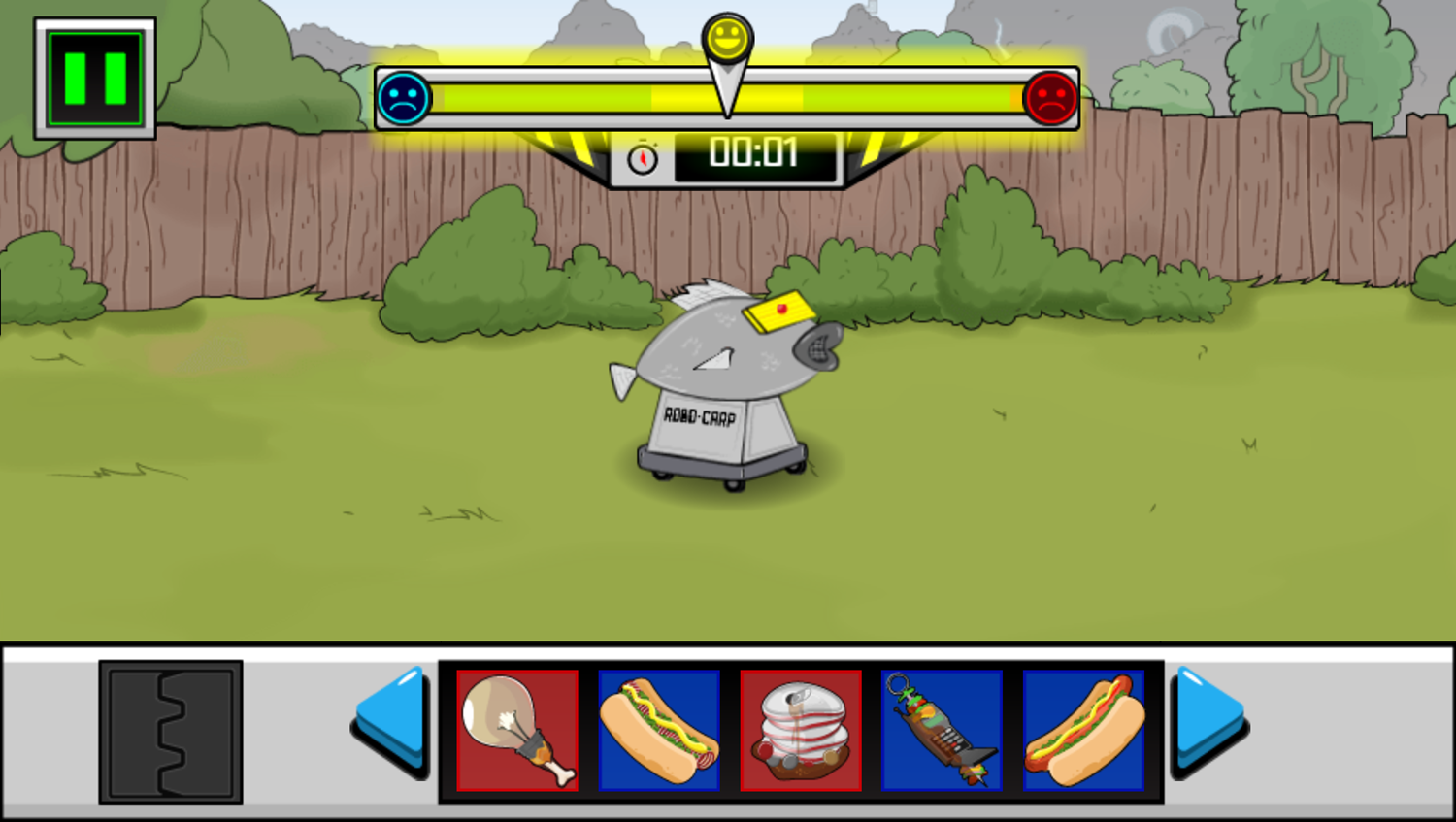 Robo-Carpe Diem Game Start Screenshot.