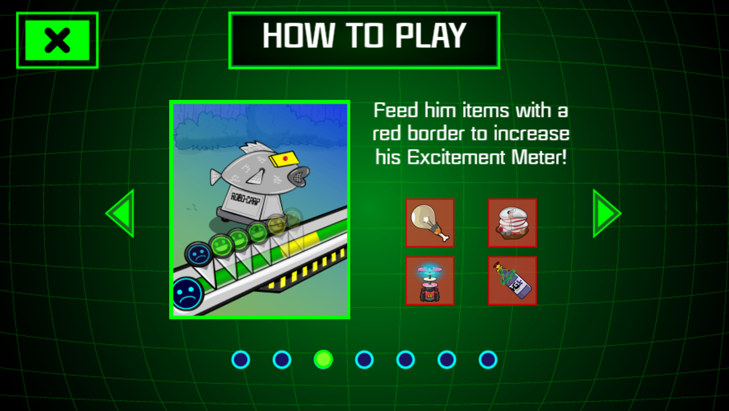 Robo-Carpe Diem Game How To Play Screenshot.