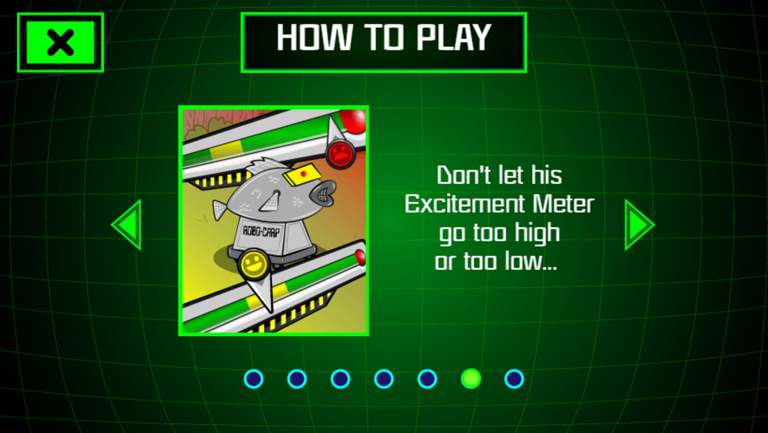 Robo-Carpe Diem Game Play Tips Screenshot.