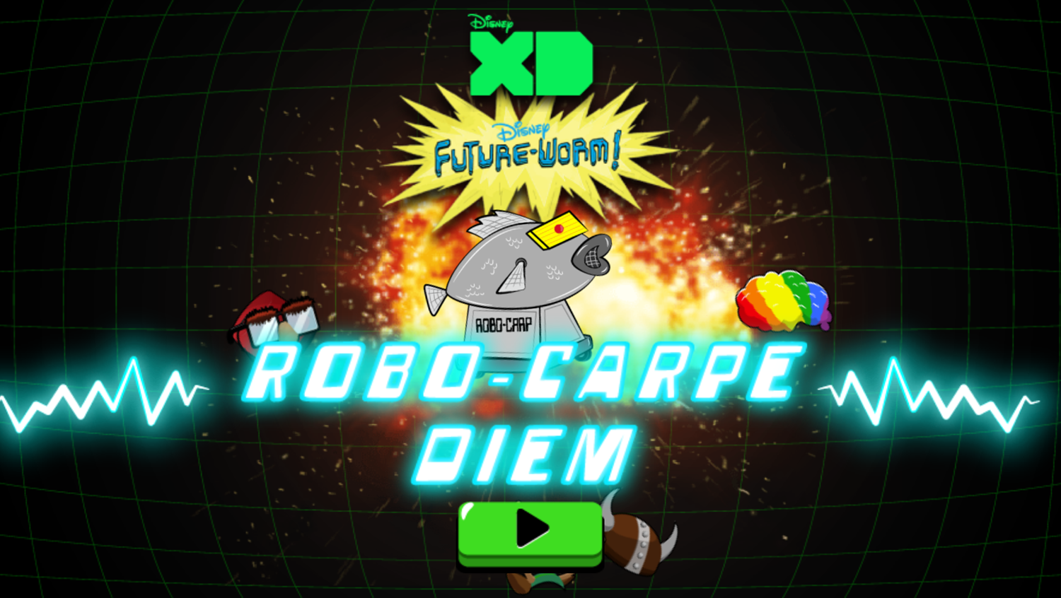 Robo-Carpe Diem Game Welcome Screen Screenshot.
