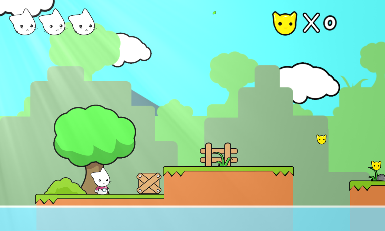 Robo-Cat Game Start Screenshot.