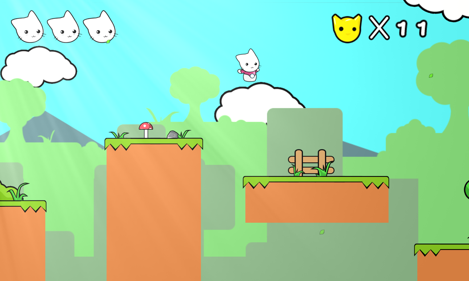 Robo-Cat Game Platforming Screenshot.