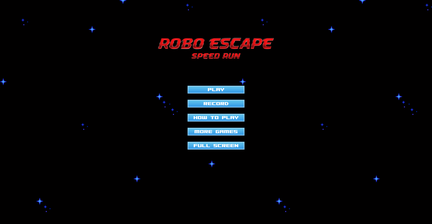 Robo Escape Welcome Screen Screenshot.