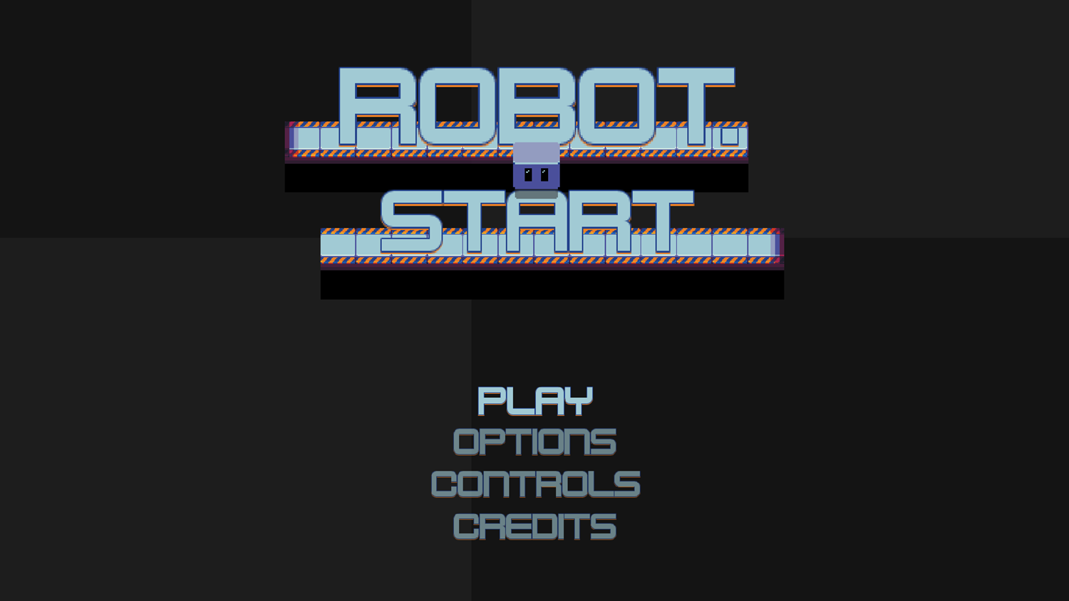 Robot Start Game Welcome Screen Screenshot.