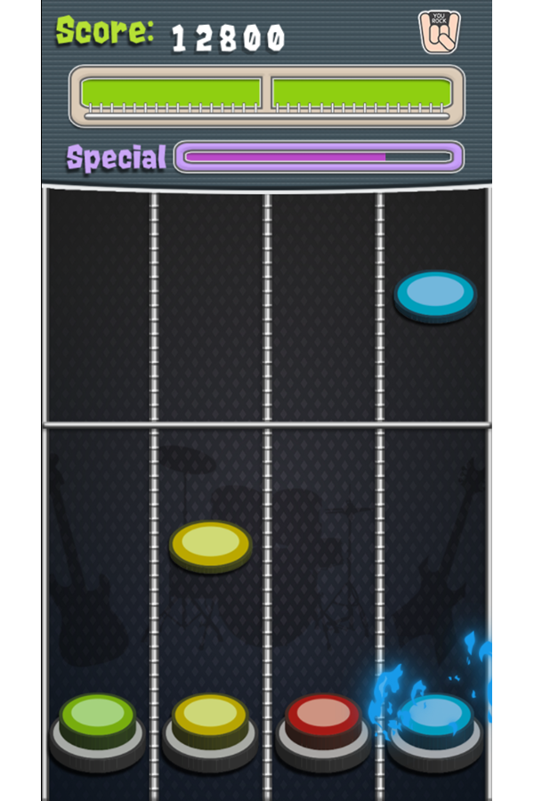Rock Music Game Blue Note Screenshot.