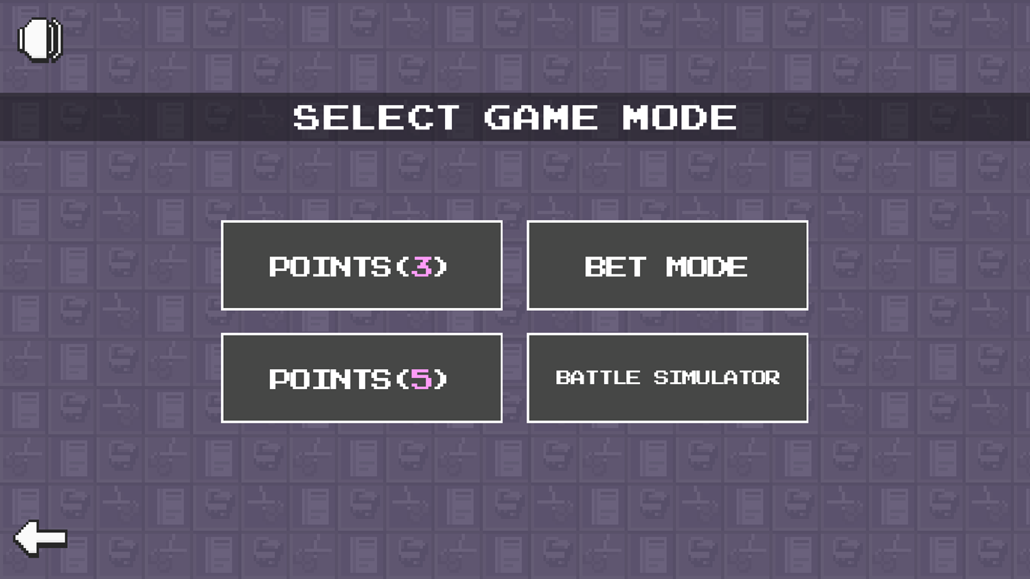 Rock Paper and Scissors Game Select Game Mode Screenshot.