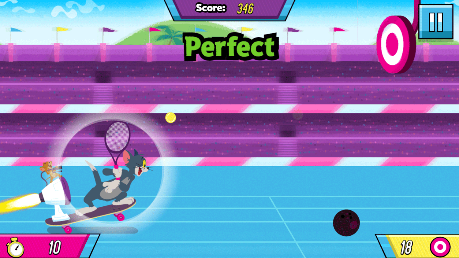 Rocket Racket Game Screenshot.