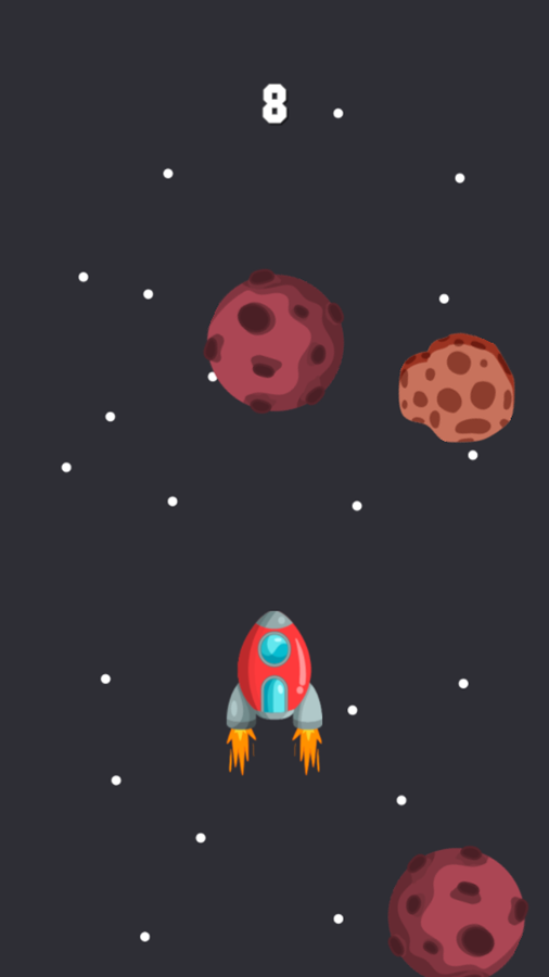 Rocket Space Game Play Screenshot.