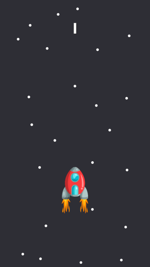 Rocket Space Game Start Screenshot.