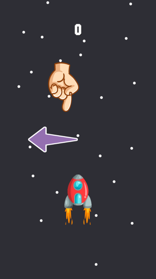 Rocket Space Game How To Move Left Screenshot.