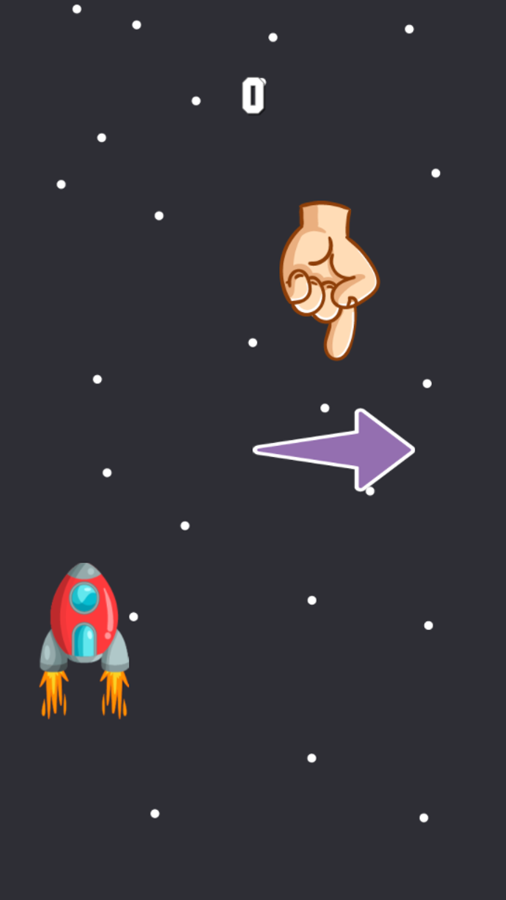 Rocket Space Game How To Move Right Screenshot.