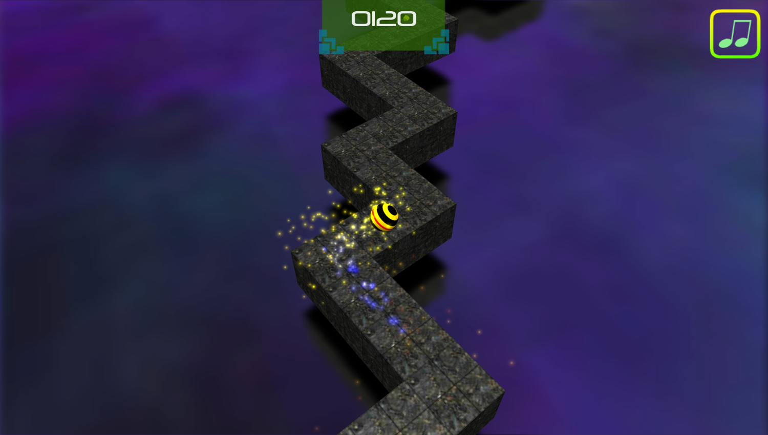 Rolling Ball 3D Game Play Screenshot.