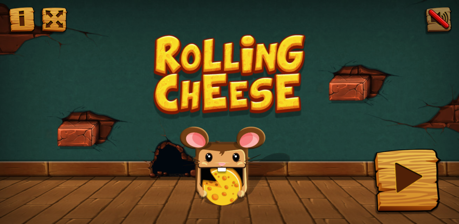 Rolling Cheese Game Welcome Screen Screenshot.