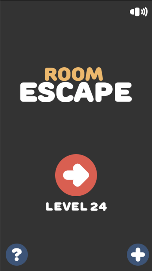 Room Escape Game Welcome Screen Screenshot.