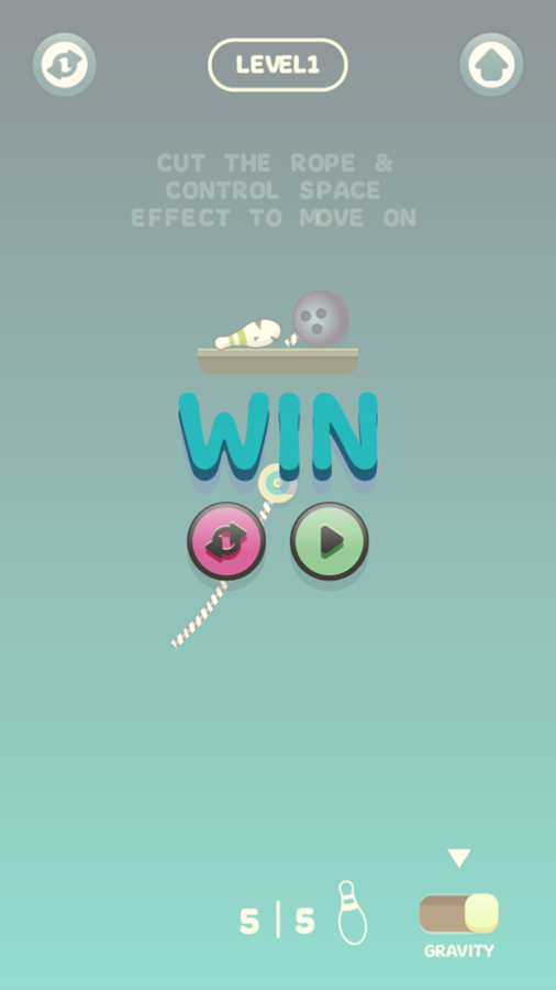 Rope Bawling 2 Game Win Screenshot.