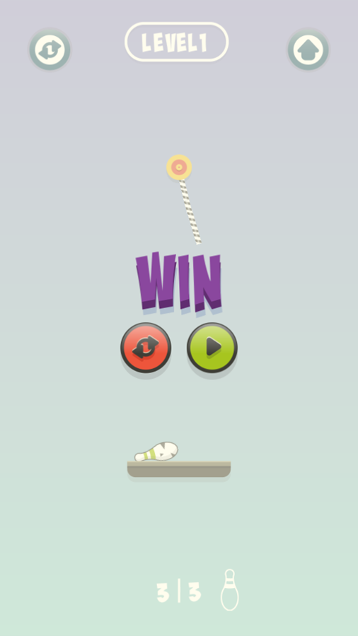 Rope Bawling Game Win Screenshot.