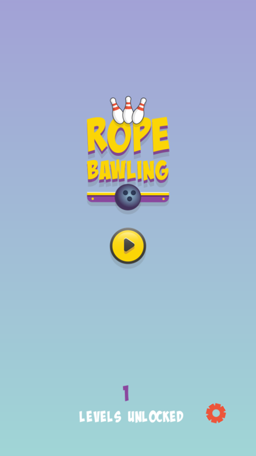 Rope Bawling Game Welcome Screen Screenshot.