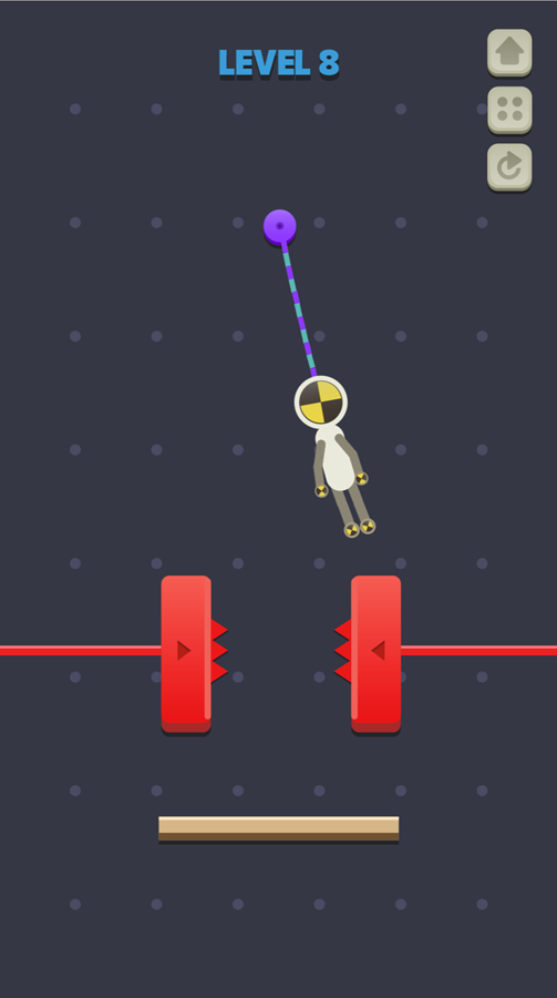 Rope Dude Game Clamps Level Screenshot.