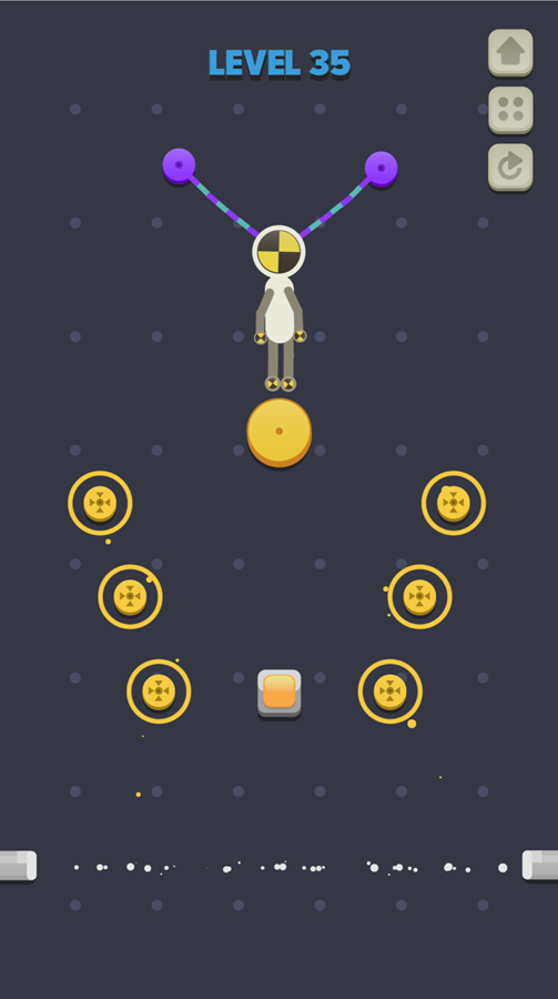 Rope Dude Game Magnetic Buttons and Laser Level Screenshot.