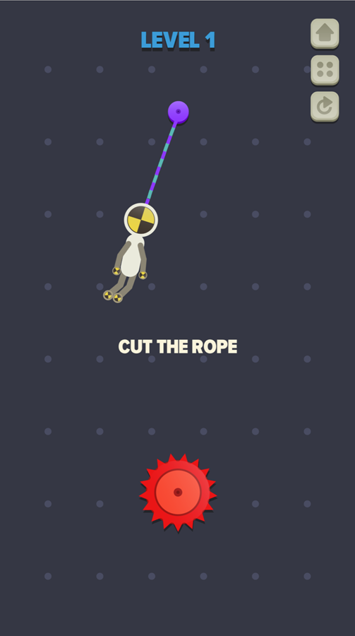 Rope Dude Game Play Instructions Screen Screenshot.