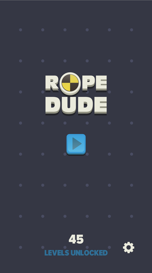 Rope Dude Game Welcome Screen Screenshot.