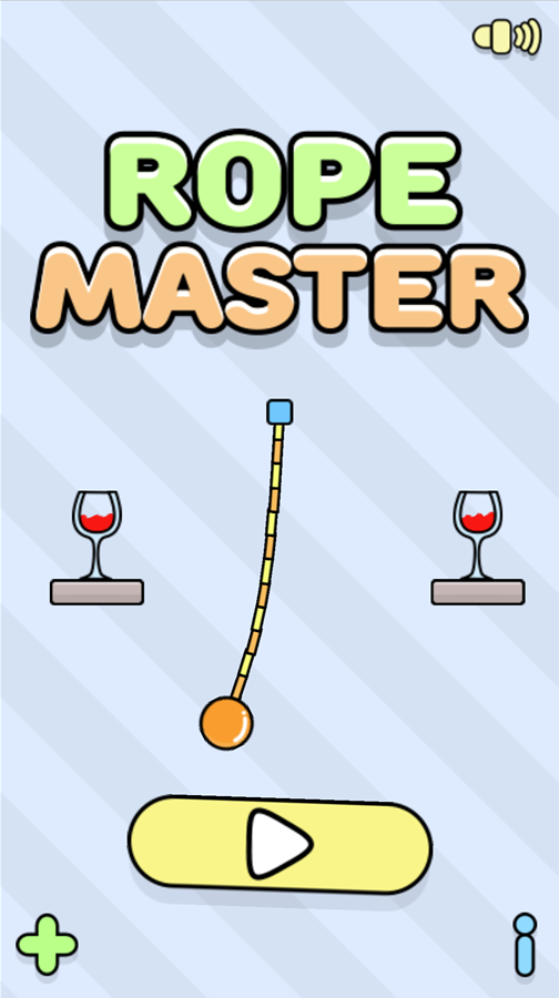 Rope Master Game Welcome Screen Screenshot.