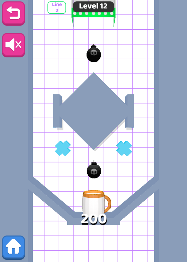 Ropes and Balls Game Level Progress Screenshot.